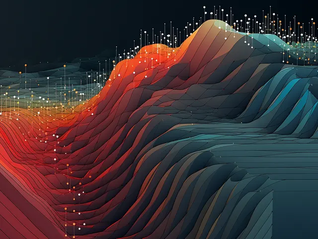 Atomic force microscopy and real-time data processing illustration.