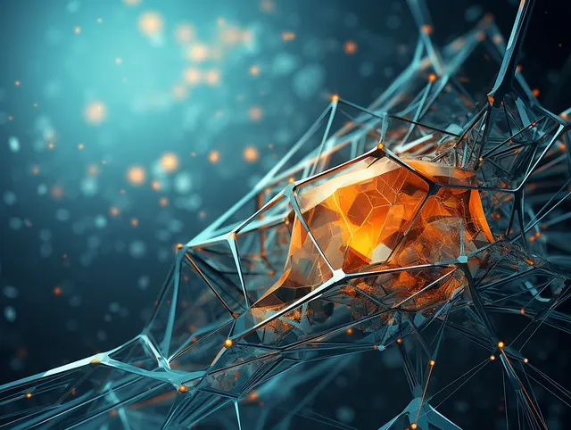 Artificial intelligence and nanotechnology illustration.